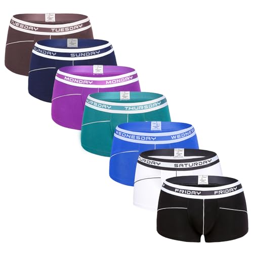 KAREN SPACE Mens Boxer Briefs Breathable High Elasticity Underwear for Men Comfortable Polychrome