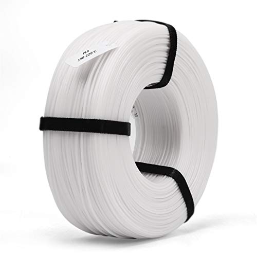 1.75 mm PLA 3D Filament with Reuseable Master Spool Plastic PLA 3D Printer Materials 3D Printing Filament Refill (Color : PLA Refill White)