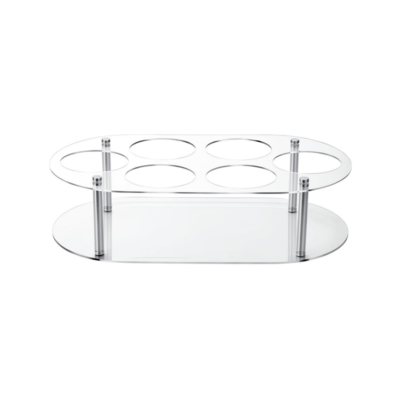 Hsioluted Universals Bottle Holder Organizers Sturdy Acrylic Storage Rack for Countertop Refrigerator Space Saving Design Acrylic Bottle Rack