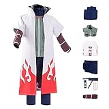 Namikaze Minato Cosplay Costume Cloak Vest Combat Suit from Anime for Masquerade Photography Exhibition Comic Con