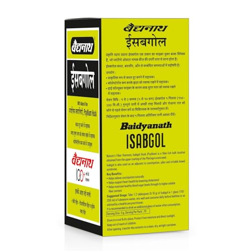 Image of Baidyanath Isabgol Psyllium Husk 350g| 100% Natural Fiber for Digestive Health | Helps Relieve Constipation | Sugar-Free, No Preservatives | Non-Habit Forming | Isabgol for Gut Cleanse & Regularity