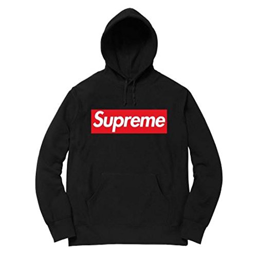 Supreme Spain -Sudadera SFU08 Hoodie Sweatshirt Black -Sudadera con Capucha Unisex (T-L)