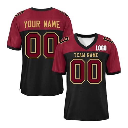 Customizable Team Football Jersey, Personalized Name/Number/Logo Breathable Fabric Sports T-Shirts, Multiple Sizes & Colors Available Customizable Team Football Jersey, Personalized Name/Number/Logo Breathable Fabric Sports T-Shirts, Multiple Sizes & Colors Available