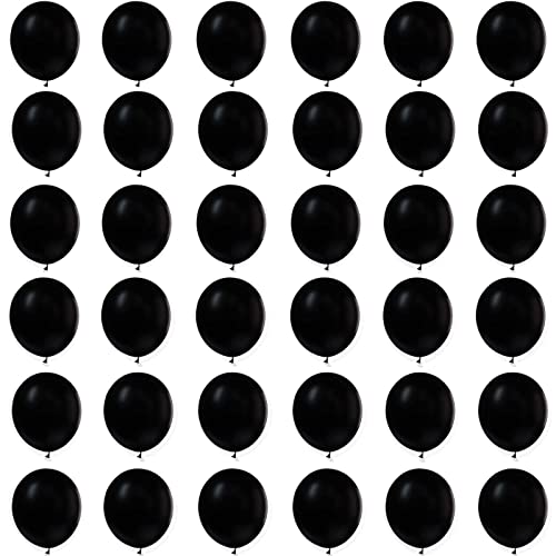 Ballon Noir,36 Pièces 5 Pouces Ballons de Baudruche,Ballon Anniversaire,Ballons Noir en Latex Mat Helium Gonflable de Fete,Mariage,Baby Shower,Anniversaire...