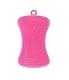 Silikonschwamm,Silikon Gericht Schwamm, Mehrzweck Küche Silikon Scrubber Schwamm zum Topf Pfanne Gericht Schüssel Obst Gemüse 1 Stück 2.83 Zoll pink