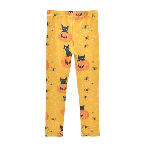 Cat Pumpkin Girls Leggings,Workout Leggings for Girls Toddler Athletic Legging Size for 3-10T2