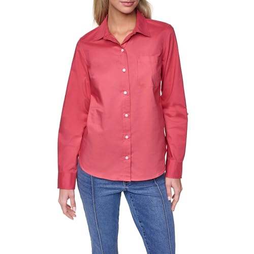 Image of Nautica Women's Button Front Long Sleeve Roll Tab Shirt