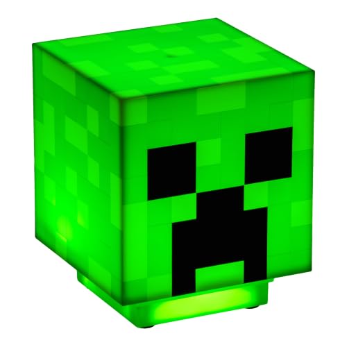 Image of Minecraft Creeper Light Up Figure - Paladone Table Light with Zombie Sounds