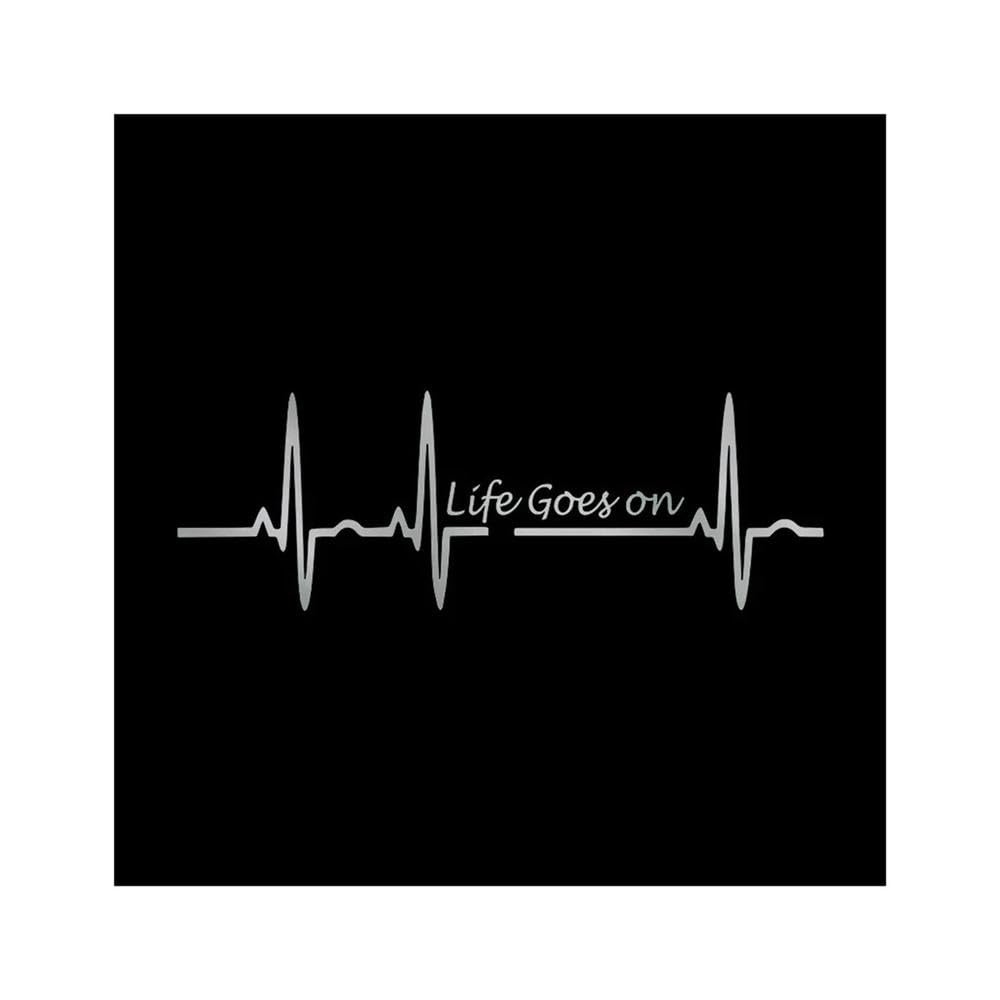 Auto Accessory Heart Beat Trackpad Life for Car Stickers Personality, Stylish, Products Decoration Exterior Parts PVC(Silver,25CM)