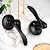 Probrico Wave Style Matte Black Privacy Door Knobs, Reversible Bed/Bath Door Levers, Interior Keyless Door Handles for Right/Left Handed Doors, 2 Pack