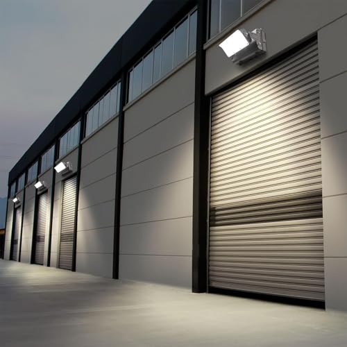 Image of Lightdot 150W LED Wall Pack Lights,360 Adjustable Panel with Dusk to Dawn Photocell, 22500Lm 5000K IP65 Outdoor Security Lighting for Warehouse,Building,Yard,Factory,Garage, ETL(Height:10~20ft)