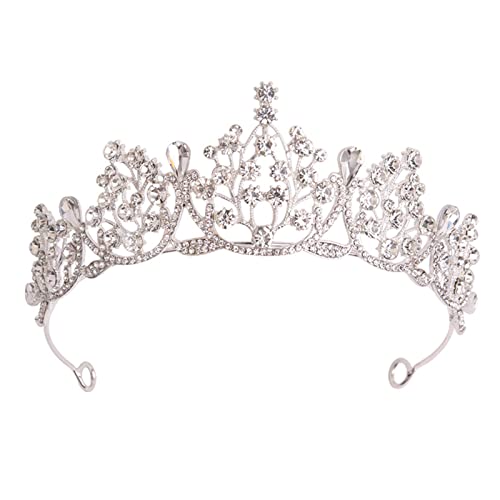 Fleymu Tiara Cristal Couronne Diadème Avec Strass Couronne Peigne Princesse Diadème Femme Strass Cristal Mariage Diadème Couronne Princesse Fille Bandeau Couronne pour Mariée Proms Mariage Fête Cover
