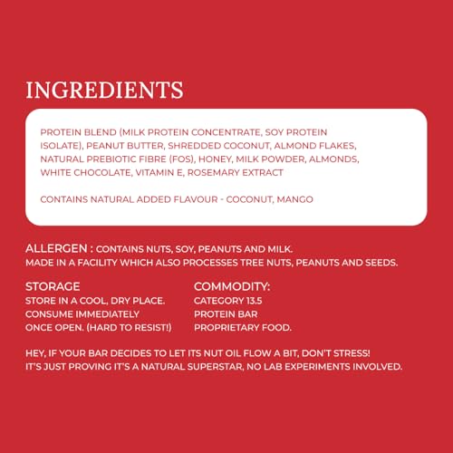 Image of STROOM Asia's First Centre Filled Protein Bars | Exotic Mango Coconut | 20g Quality Protein bars | Source of Iron & Calcium l Gluten Free l Natural Anti-oxidants l 5 Bars 63 Grams Each