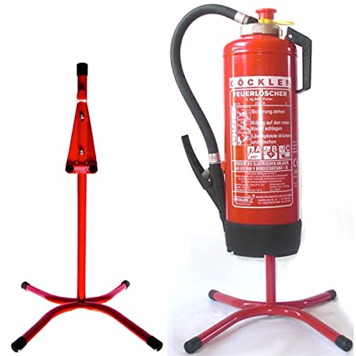 Feuerlöscher-Ständer mit Stange, rot X-Fuß