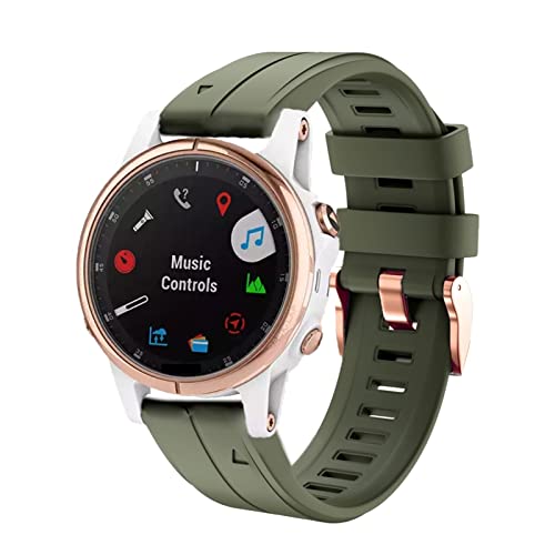 Correa de silicona premium de 20 mm para Garmin Fenix 7S con acabado suave ágata 4