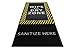 M+A Matting StepWell Shoe Sanitizing Mat | 3? X 7? Footbath Mat with Carpeted Section to Dry Shoes | Yellow Caution Design