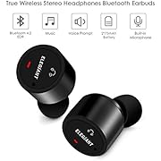 Mini Bluetooth Kopfhörer, ELEGIANT Absolut drahtlose Bluetooth Earbuds Headphones mit Dual Nutzung Zwei Ohren Zwillinge Stereo Noise Canceling In-Ear Ohrhörer Headsets mit Mikrofon Freisprechanlage