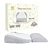 Newzealkids Baby Wedge Pillow, Infant Sleep Wedge for Crib, Anti Reflux Pillow Baby Wedge Pillow for Acid Reflux, Universal Bassinet Wedge,15-Degree Incline Makes Baby Sleep Better(Grey)