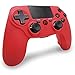 Produktbild PS4 Game Controller Wireless Bluetooth, Gamepad Controller mit Dual Vibration Shock SIX-AXIS Touchpad 3,5mm Headset Ausgang für Playstation 4 / PS4 Pro/ PS3/ PC (Rot)
