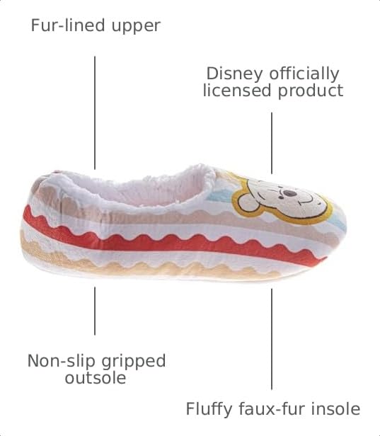 Image of Women Slipper Plush SlipOn Sock Slippers Stitch Minnie Jack Skellington