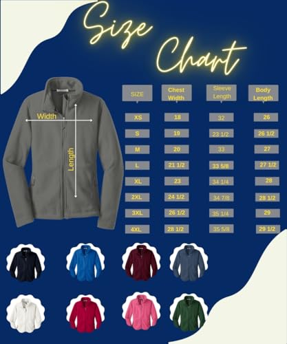 Custom Embroidery Full-Zip Fleece Jackets for women, Low-Pill Midweight with Drawcord Hem for Healthcare workers.2