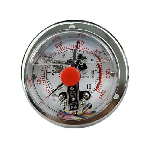 Manomètre à contact électrique robuste YNXC100ZT à bord axial de 25 MPA