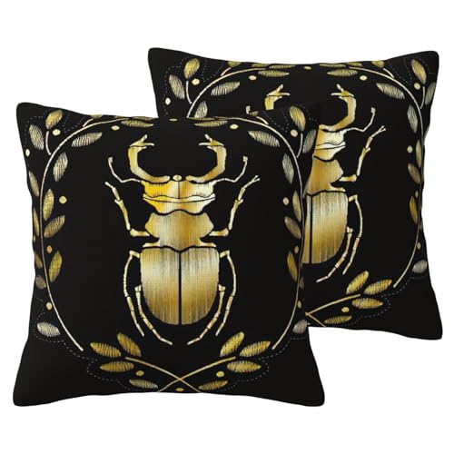 Housse de coussin pour canapé-lit motif insectes EdWal lot de 2 style nature chic - 2