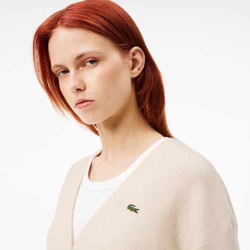 Image of Lacoste Women's V-Neck Wool Cardigan