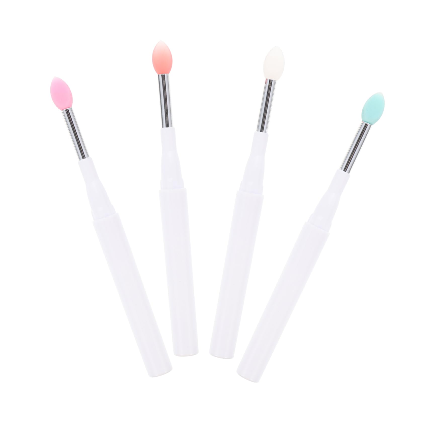 FOMIYES 4pcs Women Suit Lip Brush Set Silicone Beauty Supplies for Cosmetics Smooth Makeup Birthday Present for Female Friends