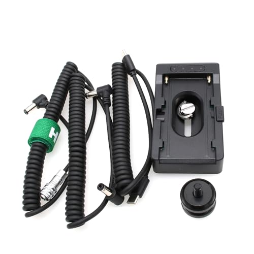 HangTon NP-F970 550 Battery Adapter Plate to BMPCC 4K 6K Pro BMCC 6K 12V DC Power Cable for Sony Blackmagic Pocket Cinema Camera, PD USB-C Charger