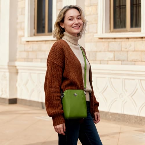 Image of Genuine Leather Small Crossbody Bags for Women | Lightweight Shoulder Purse, Designer Handbag with Adjustable Strap, Casual Travel Everyday Bag