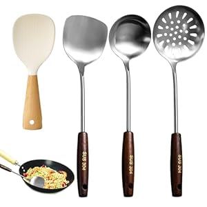 XRPRPX 4-teiliges Wok Pfannenwender Set