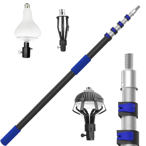Karveden 28FT Reach Light Bulb Changer for High Ceilings with Pole, 5-