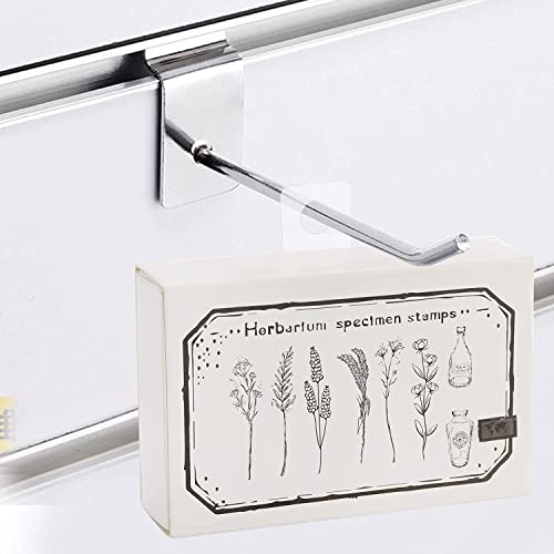 Image of Hiceeden 1000 Pcs Self Adhesive Plastic Hanging Tabs, 7 /8 inch x1-2 /5 Round Hole Hanging Tags, Clear Hanger Hang Tags Hook for Retail Store Display