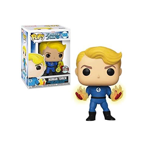 Funko Pop! Marvel: Fantastic Four- Human Torch Glow-in-The-Dark Standard Cover