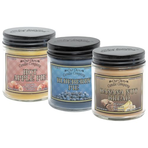 Our Own Candle Company Apple Pie Blueberry Pie & Banana Bread Candle Trio