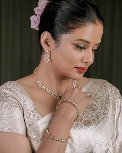 Image of C J Enterprise Women's Banarasi Saree Pure Kanjivaram Style Silk Saree With Blouse Piece for Wedding (Shiv-1)