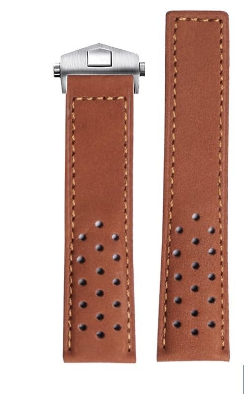 Gumowa opaska na nadgarstek pasuje do TAG Heuer Concept 300 gumowy pasek do zegarka łuk usta pasek 22 mm męska opaska na nadgarstek (brązowy sk)