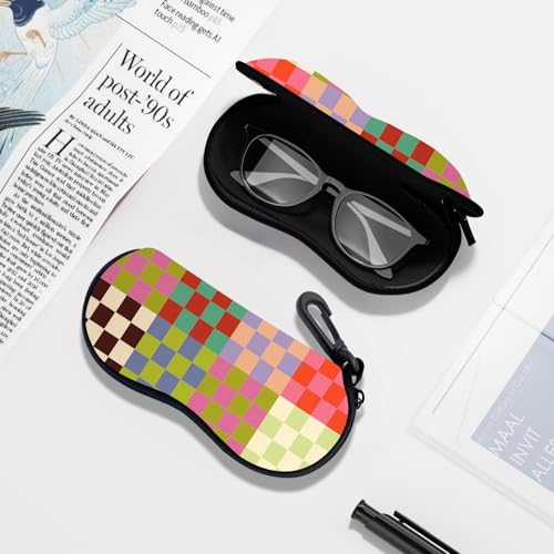 Image of Sunglasses Soft Case, Ultra Light Portable Neoprene Zipper Glasses Case for Men Women