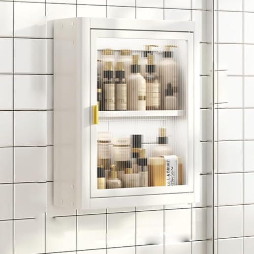 2-4 Layer Bathroom Medicine Cabinet Cosmetic Storage Locker Over The Toilet Storage Cabinet with 2 Acrylic Door 2/3/4 Tier Floating Cabinet Display Stand K(Size:40 * 14 * 51cm/1