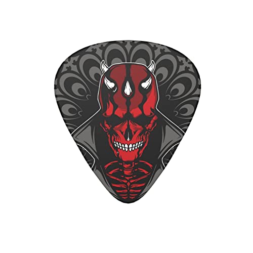 Lot de 12 médiators de guitare avec tête de mort rouge et diables pour guitare électrique, basse, acoustique, cadeau pour les amateurs de guitare acoustique avec boîte - Les Beatles, Paul McCartney, John Lennon, RIngo Starr, George Harrison Lot de 12 médiators de guitare avec tête de mort rouge et diables pour guitare électrique, basse, acoustique, cadeau pour les amateurs de guitare acoustique avec boîte
