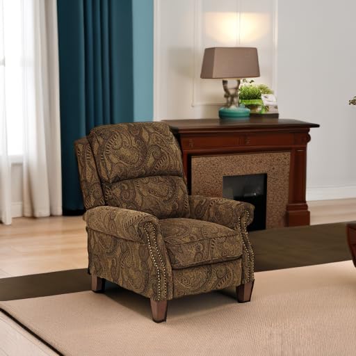 Sillón reclinable tradicional Marrón miniatura 5