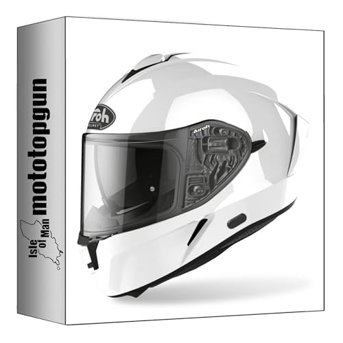 Casque intégral Airoh Spark 2 Blanc Gloss en taille M pour moto