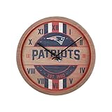 FOCO New England Patriots NFL Barrel Wall Clock -  Team Beans, LLC