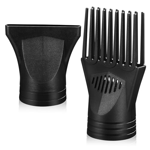HAPINARY 2 Pcs Professional Hair Dryer Nozzles Diffuser and Comb Attachment Hair Dryer Accessories for