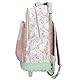 Depesche 13305 TOPModel Summer Feeling - Schulrucksack Trolley in Rosa und Grün, mit Model Motiv und Blumen Muster, Schultasche mit Teleskopgriff und Rollen