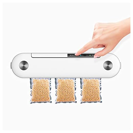 Vacuum Sealer Machine, Automatic Food Sealer Air Sealing System for Food Savers with Led Indicator Lights,Portable Heat Sealer for Food Savers and Sous Vide (10 Vacuum Sealing Bags)