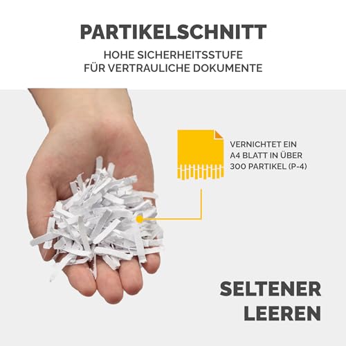 Fellowes Aktenvernichter 9 Blatt (P4), Papierschredder mit Partikelschnitt für Homeoffice, Powershred LX50, Schredder mit 17L Papierkorb und Sicherheitssperre, LX AktenvernichterDesign Serie, schwarz