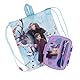 Sorrisini Children’s Lunch Box with Cutlery Set, Children’s Gym Bag, Breakfast Box for kids, Brotdose für Kinder mit Besteck, Lunchtasche for Picnic, Kindergarten, Sports Bag Frozen
