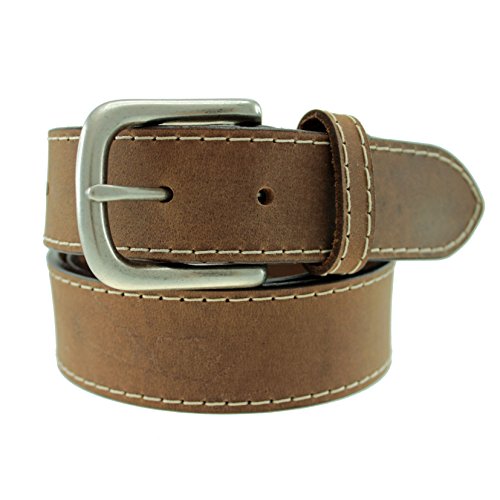Thomas Bates Brave Leather Belt, nickel buckle Elements